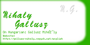 mihaly gallusz business card